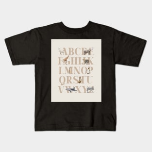 Alphabet animals Kids T-Shirt